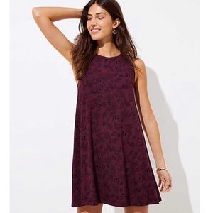 Loft floral swing dress